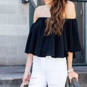 Black off the Shoulder Top